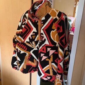 Wrangler Multicolor Geometric Fleece Jacket